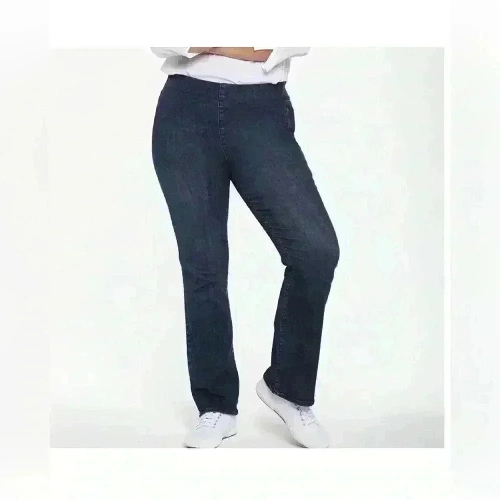 NYDJ Slim Bootcut Pull-On Jeans Langley Wash